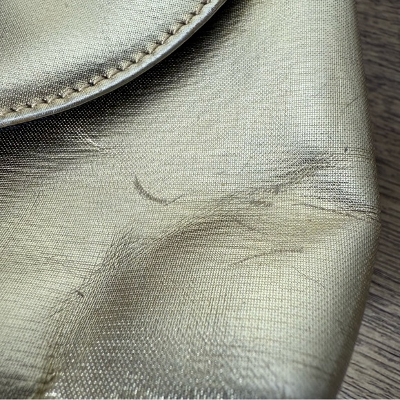 PALOMA PICASSO Vintage Gold X Bag Crossbody Chain Strap Snap Closure *Flaw* - Picture 14 of 16